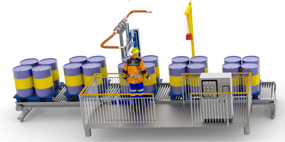 satın al Bir Başlı Yağlayıcı Doldurma Makinesi 200-1000KG Yarım Otomatik Ağırlık Doldurucu Çevrimiçi üretim