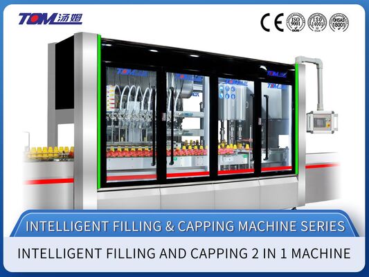 satın al Sürekli Şişe İşleme ve Sıçrama Önleme için İzleme Dolumu ve Döner Kapaklama Özellikli Pestisit Paketleme Hattı online manufacture