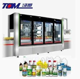 satın almak 100ml-1000ml Tam Otomatik Esnek Pesticide Şişesi Doldurma, Kaplama ve Paketleme Makinesi Çevrimiçi üretim