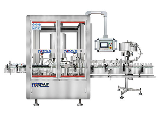 Paslanmaz Çelik Otomatik Kaplama Makinesi Şişe için PLC Denetimli Döner