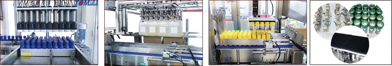 1l-5l Yenilebilir Yağ &Ccedil;eşni Yağı Sos Meyve Suyu Sirke Y&uuml;ksek Hızlı Otomatik Dolum Kapak Kapatma ve Paketleme Makinesi 9